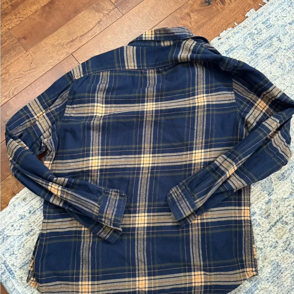 J. Crew Blue and Tan Checkered Shirt - Picture 3 of 3